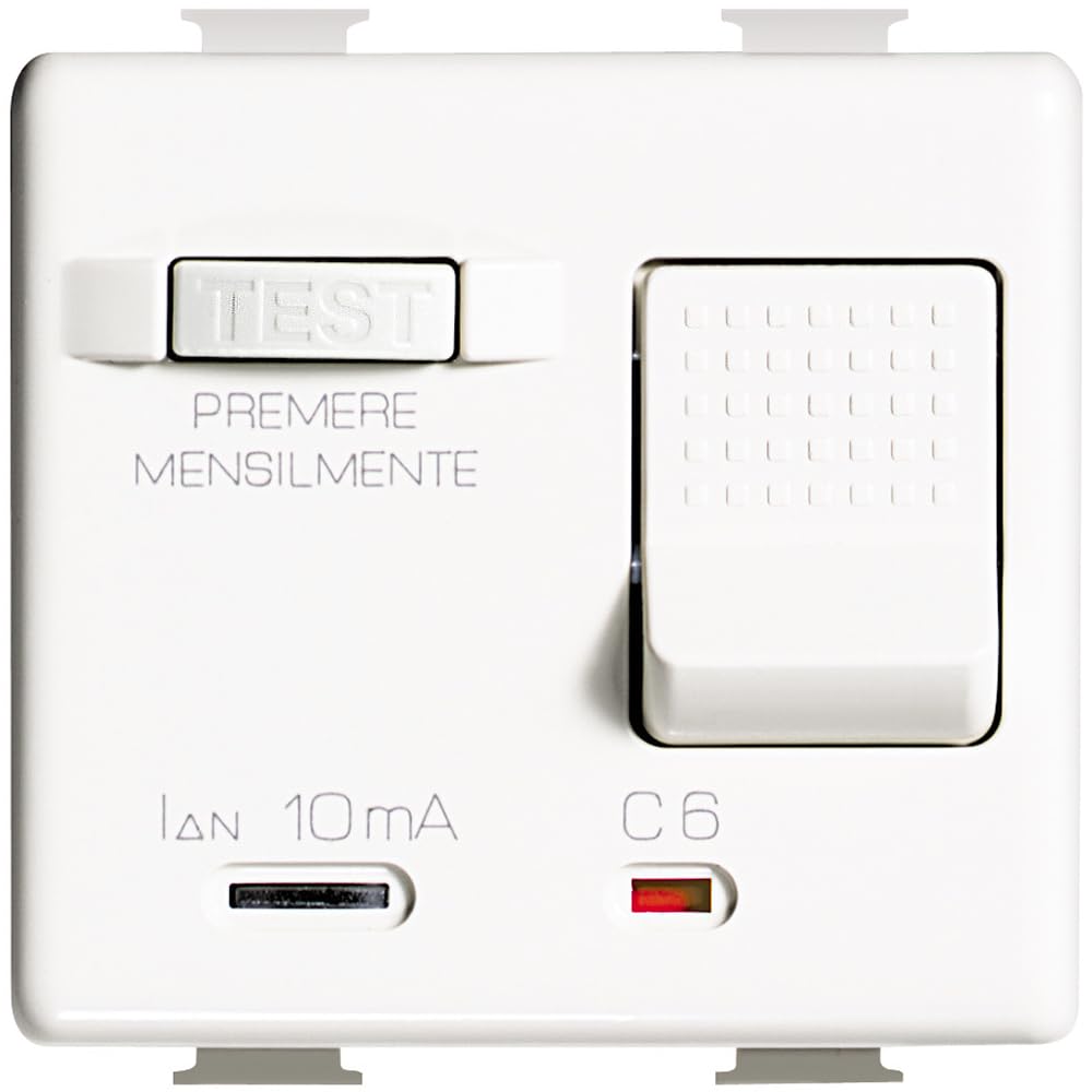 Bticino Matix 10mA 1P+N 16A Differential Magnetothermic Switch - High Sensitivity Circuit Breaker for Home & Industrial Electrical Safety (Ideal for Wet Areas, Kitchens & Workshops)