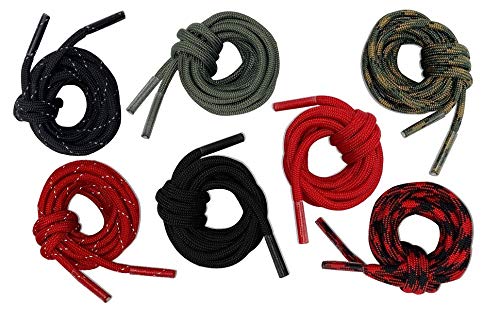 Honey Badger Survival Paracord Boot Laces - 7 Strand Nylon Core - Made in USA - Durable Outdoor Hiking & Emergency Gear for Camping, Hunting & Survival