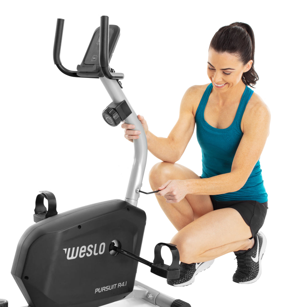 Weslo Pursuit R 4.1 Recumbent Exercise Bike for Home Gym - Low Impact Workout Machine with Comfortable Seat & LCD Display - Perfect for Seniors, Physical Therapy & Indoor Cycling Training