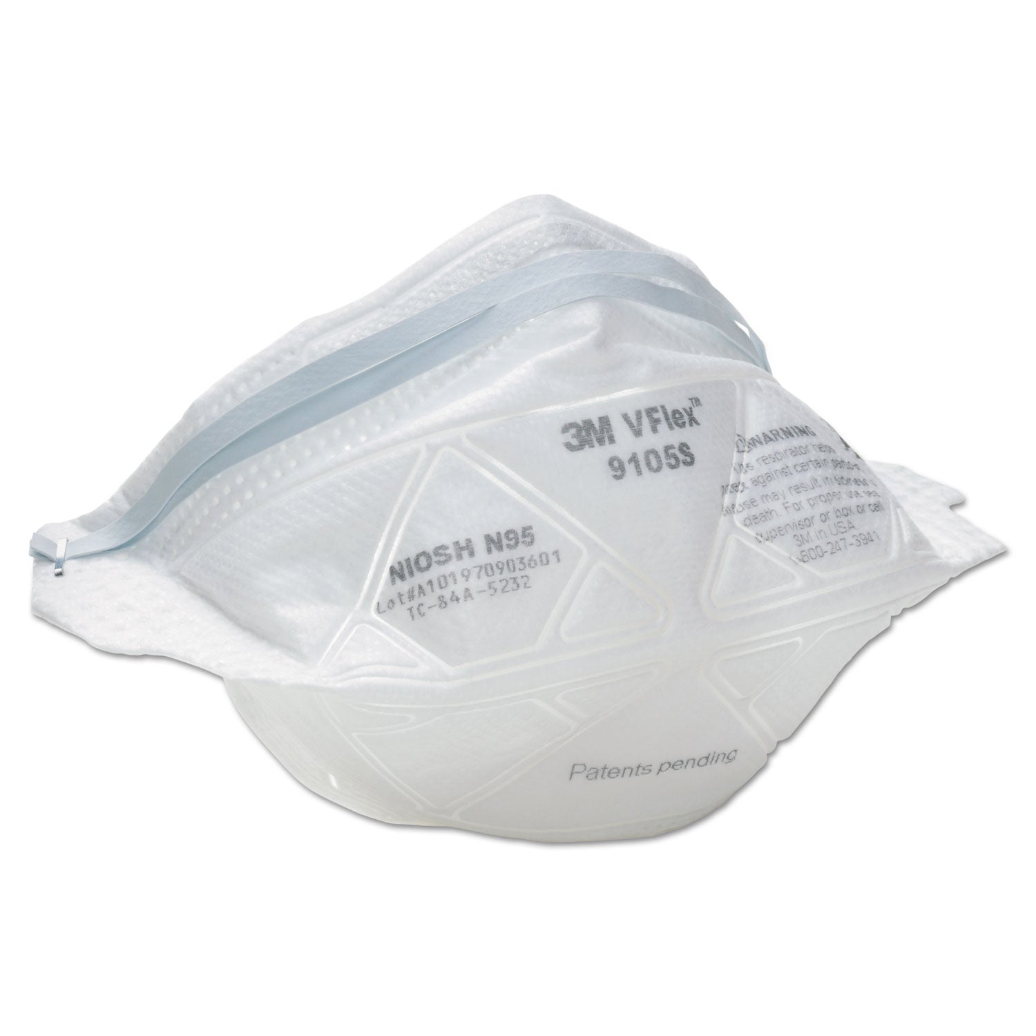 3M™ Vflex N95 Particulate Respirator Mask - Small Size (50-Pack) - Dust, Pollen & Particle Protection for Construction, Woodworking & DIY Projects