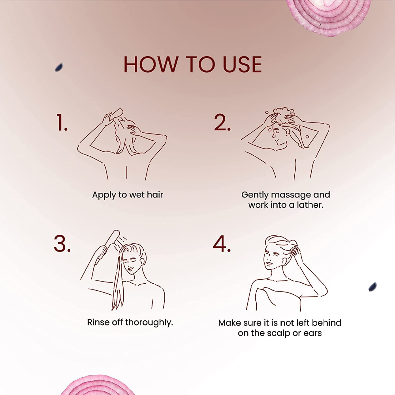 ZAIRE Onion Shampoo for Hair Growth & Hair Loss Prevention - Infused with Red Onion Seed Oil & Black Seed Oil Extract | Strengthens Hair & Reduces Breakage | Perfect for Thinning Hair & Scalp Care