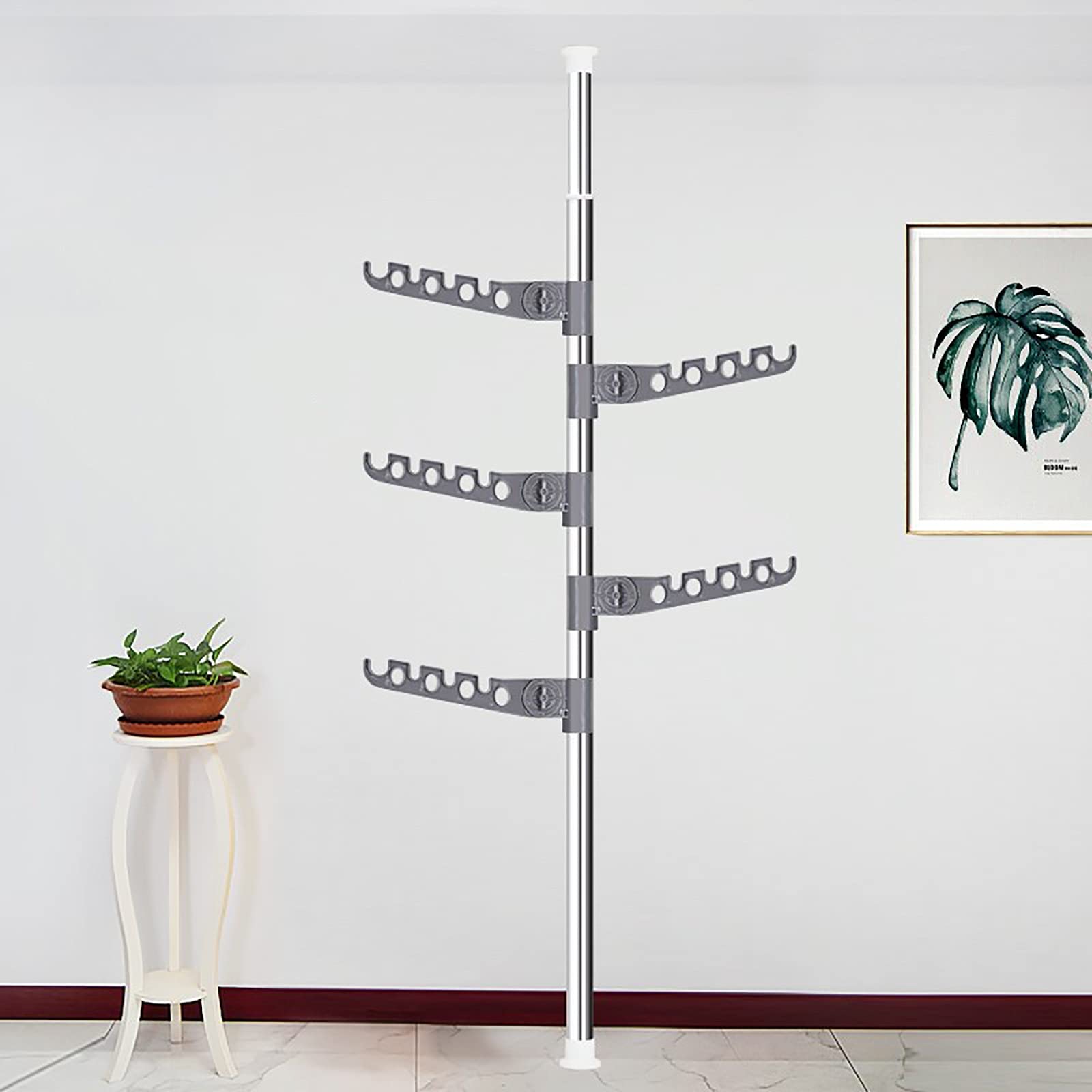 Foldable Clothes Drying Rack - Heavy Duty Coat Hanger for Bedroom, Balcony & Laundry Room - Space Saving Indoor Garment Organizer for Shirts, Pants & Towels - Perfect for Small Apartments & Dorm Rooms (Color: C)
