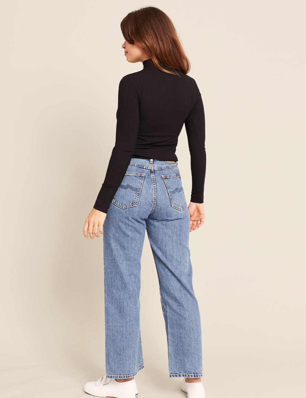 Women's Ribbed Turtleneck Sweater - Soft Stretch Knit Long Sleeve Slim Fit Winter Top (Black) | Perfect for Office Wear, Date Night & Cold Weather Layering