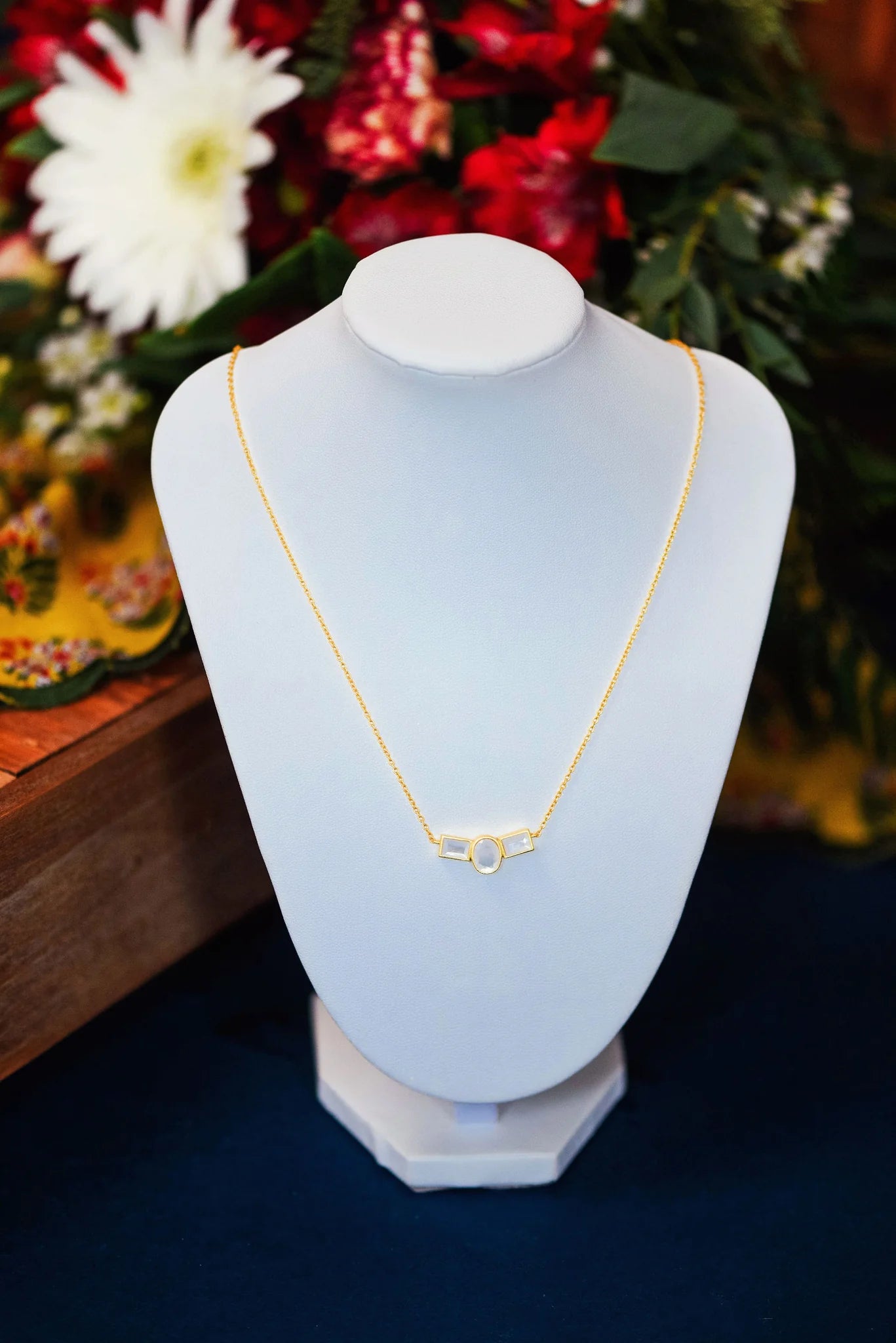 Caroline Necklace with CZ Stones - Elegant Cubic Zirconia Pendant for Women | Perfect for Parties, Weddings & Everyday Wear