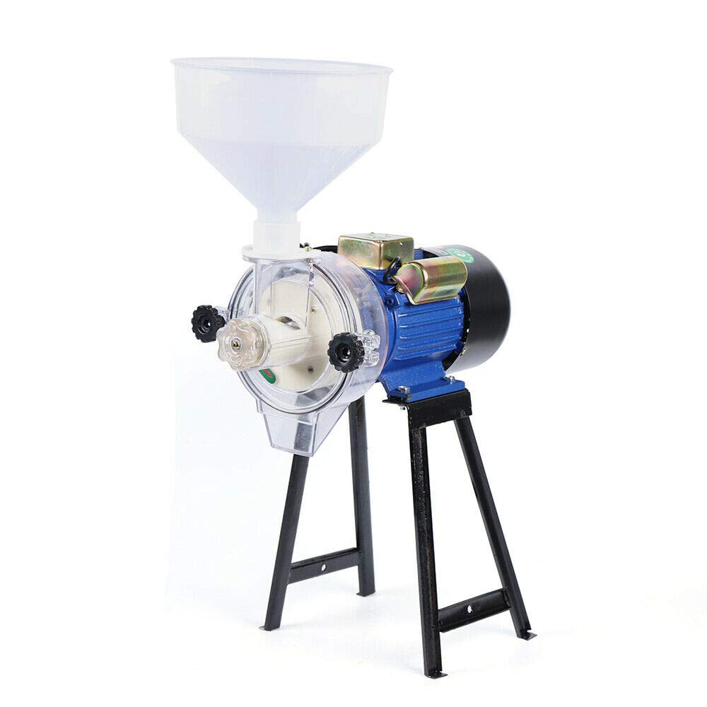 2.2KW High-Speed Electric Grain Grinder & Herb Mill - Commercial Flour Powder Machine with Funnel for Wheat, Rice, Spices (Wet/Dry Grinding) - Perfect for Home Baking, Coffee Beans, Nut Butter & Commercial Kitchens