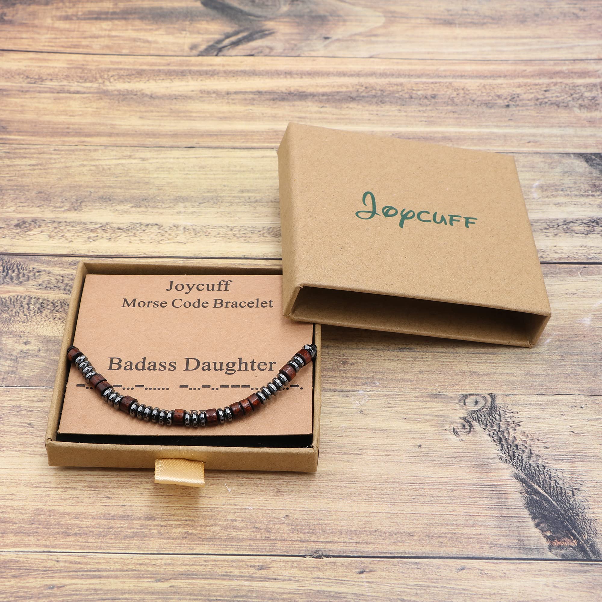 JoycuFF Morse Code Bracelets for Women - Inspirational Beaded Wrap Jewelry, Birthday & Christmas Gifts for Mom, Aunt, Daughter, Sister & Best Friend - Perfect for Daily Wear, Special Occasions & Thoughtful Gifting