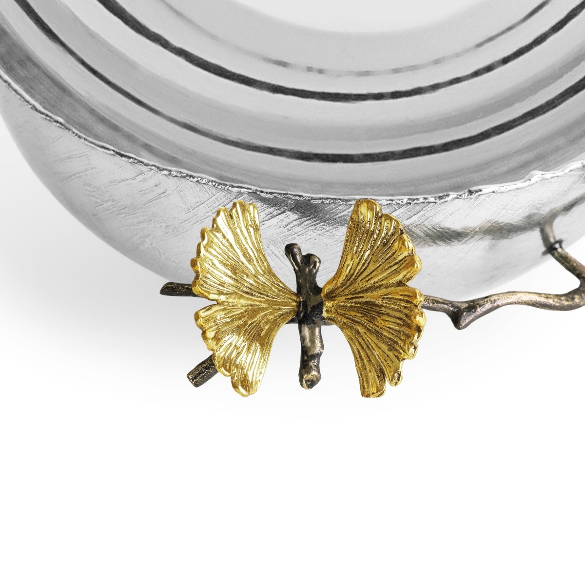 Butterfly Ginkgo Double Bowl - Elegant Ceramic Serving Bowls for Salads, Snacks & Desserts - Perfect for Dinner Parties, Home Decor & Gifts