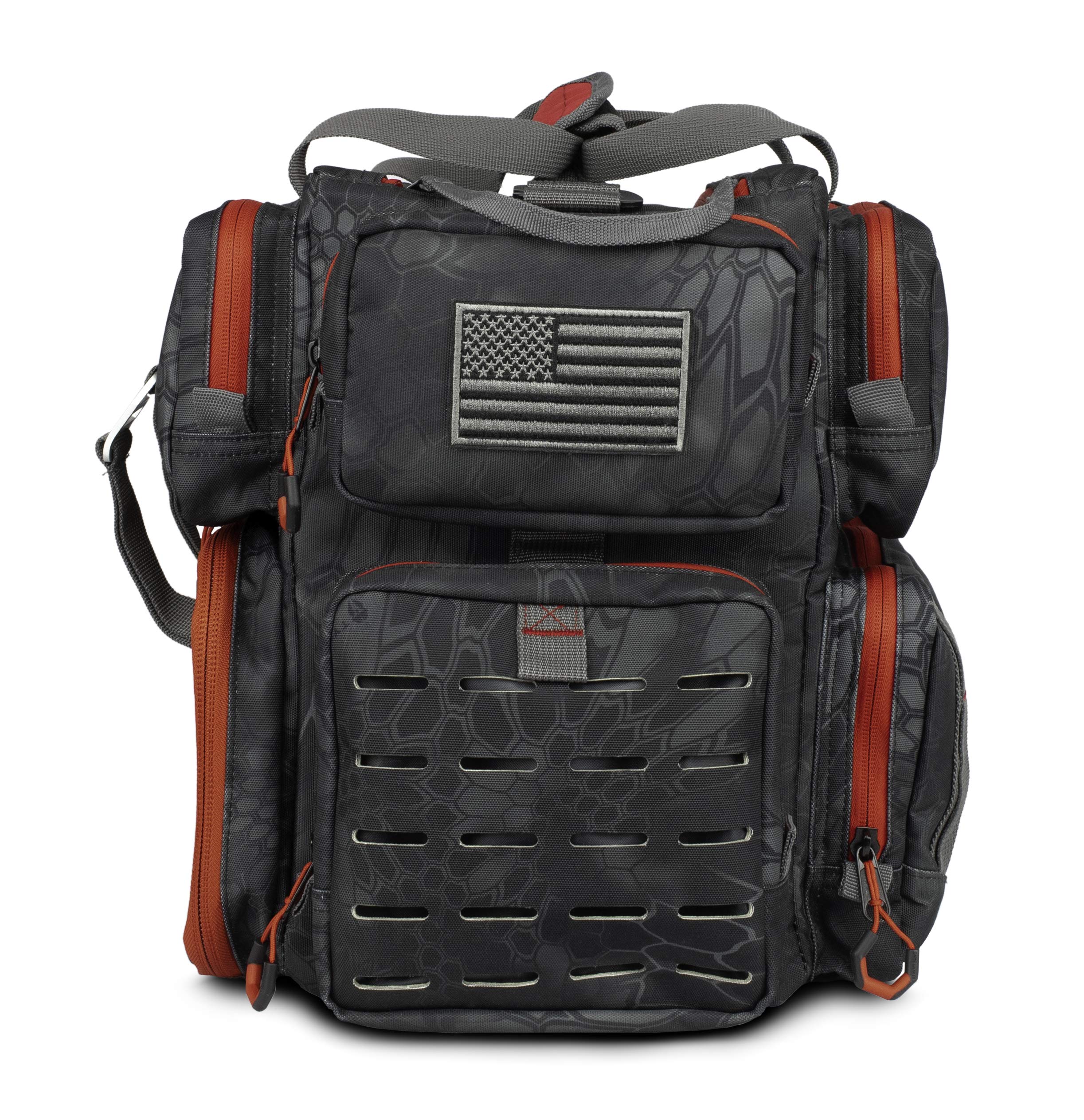 EGO Kryptek Tactical Fishing Backpack - Waterproof 1000D Nylon Tackle Box with PVC Back, Multiple Storage Pockets & Laser-Cut MOLLE Loops - Includes 4 Tackle Trays - Perfect for Bass Fishing, Kayak Fishing & Outdoor Adventures