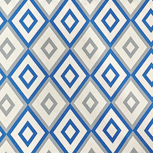 Rhombus White With Blue