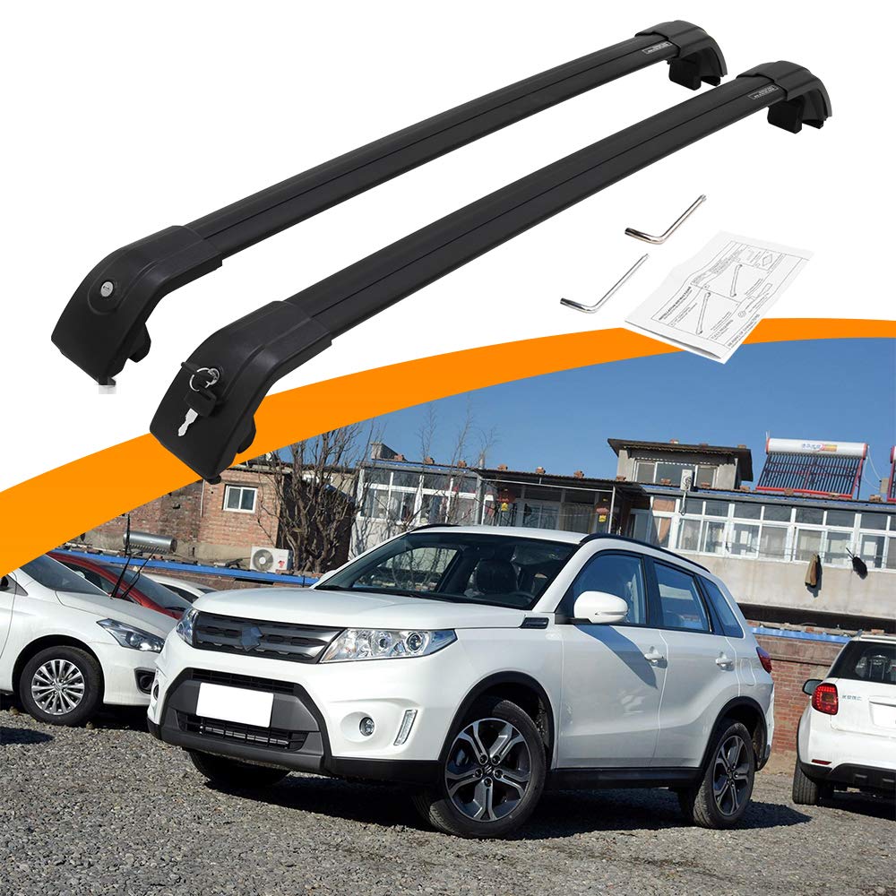 **Snailfly Universal Roof Rack Cross Bars - Compatible with 2015-2024 Suzuki Vitara, Lockable Black Luggage Carrier for SUV - Perfect for Camping, Road Trips & Outdoor Adventures**