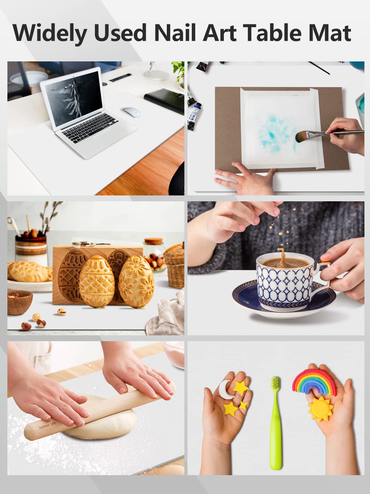 Soft Microfiber PU Leather Nail Art Table Mat - Foldable Acrylic Nail Hand Rest Pillow & Manicure Pad for Salon & Home Use | Non-Slip Desk Mat for Nail Cushion & Arm Support