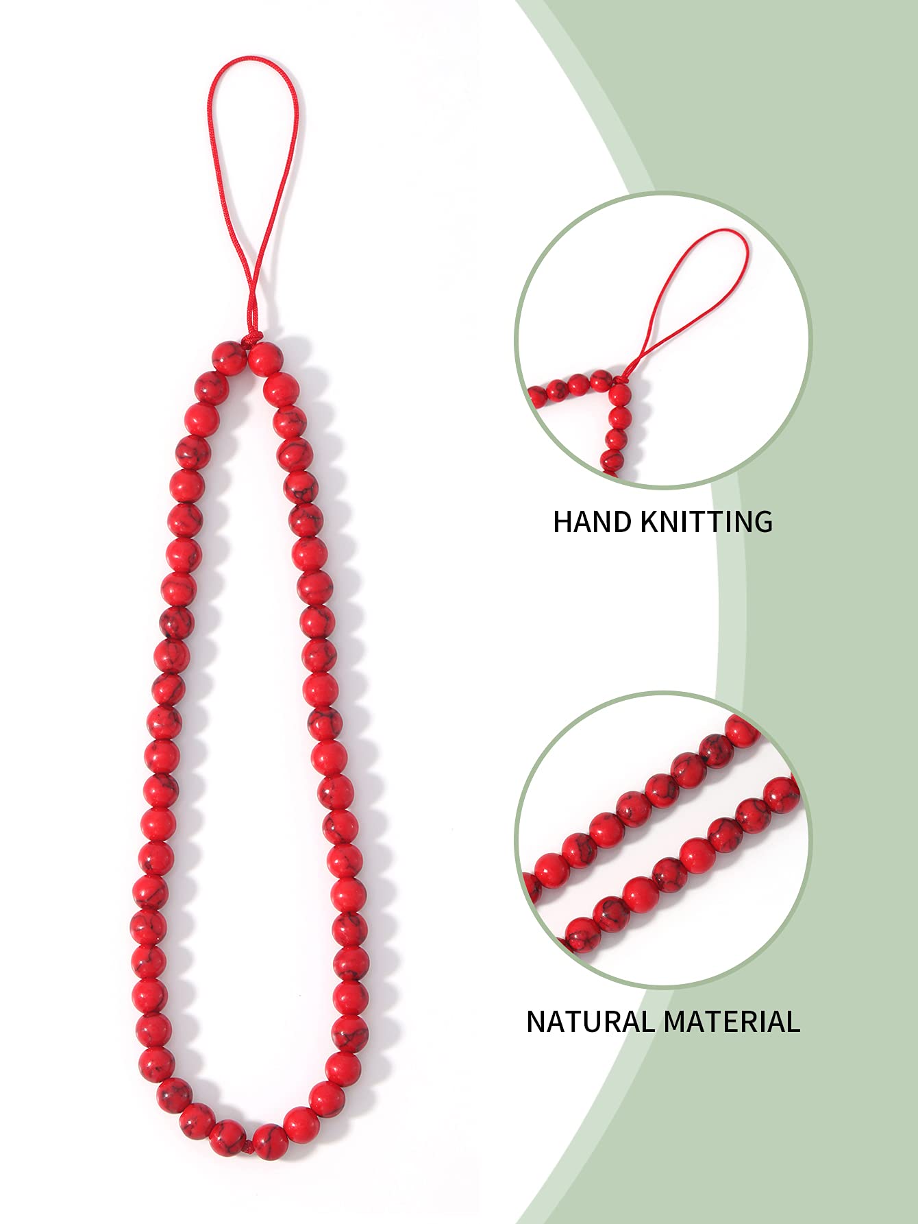 Handmade Natural Gemstone Phone Lanyard - Semi-Precious Beaded Wrist Strap & Phone Charm | Perfect for Smartphones, Keys, ID Badges & Gift Giving