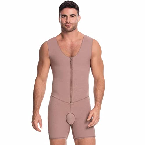 DELIÉ by Fajas DPrada Colombian Shapewear for Men - Full Body Compression Garment with Front Zipper - Post-Surgery & Workout Support - Slimming Waist Trainer for Gym, Recovery & Everyday Wear