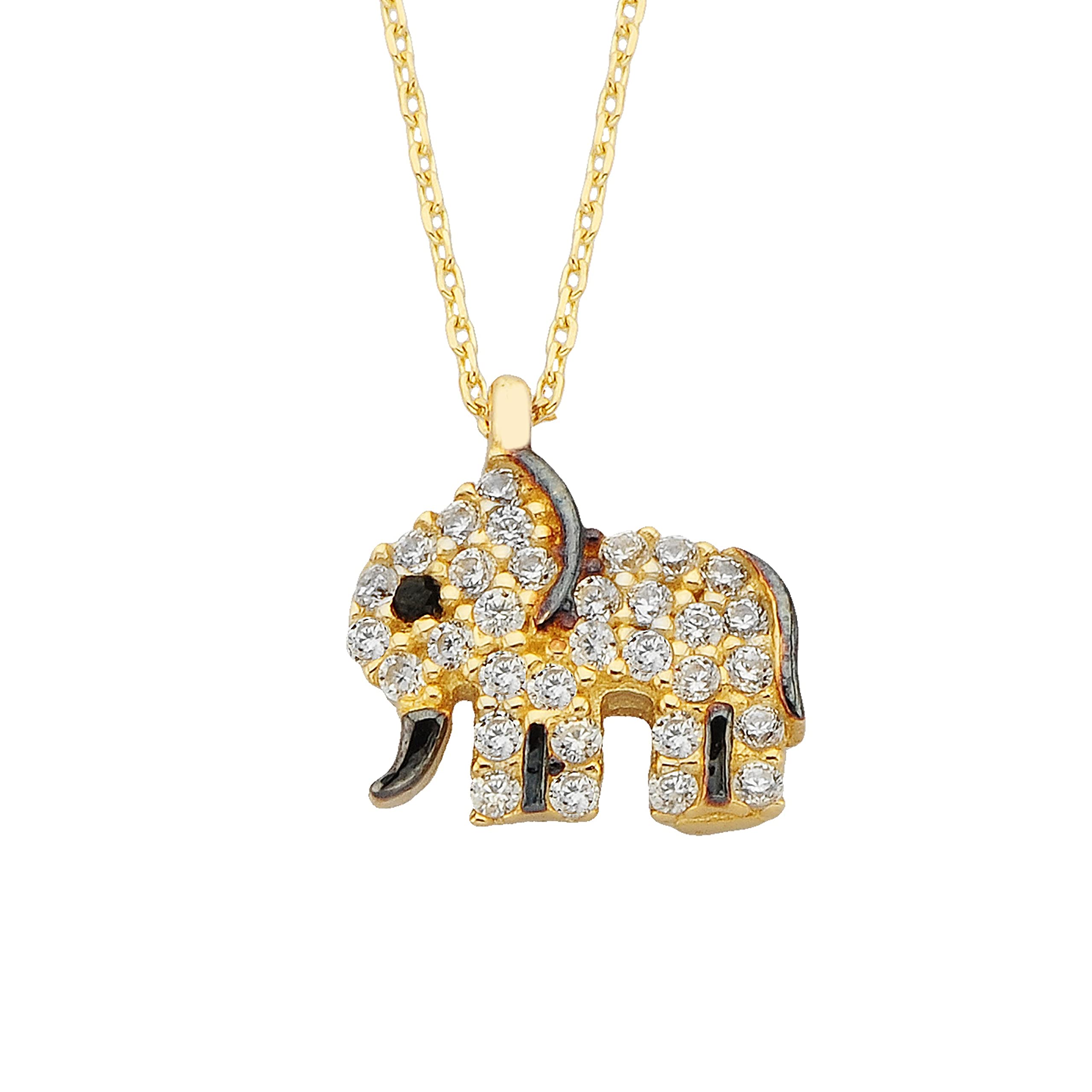 14K Solid Gold Elephant Pendant Necklace for Women - Elegant Jewelry Gift for Birthday, Anniversary & Valentine's Day | Spiritual Good Luck Charm | Perfect Present for Girlfriend, Wife & Daughter | Ideal for Everyday Wear, Special Occasions & Gift Giving