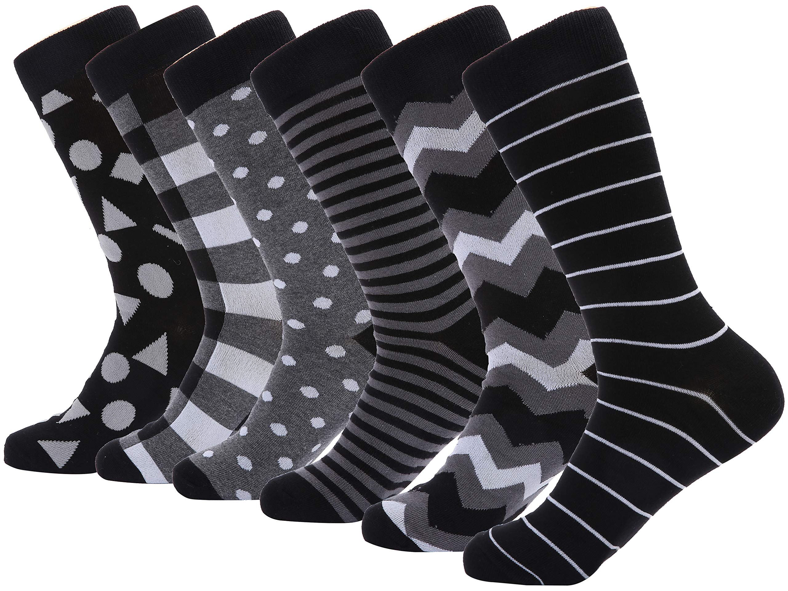 Mio Marino Men's Dress Socks - Moisture Wicking & Breathable Everyday Crew Socks (6-Pack) - Perfect for Office, Business & Formal Occasions