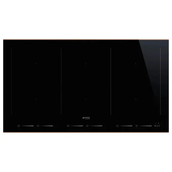 Smeg 90cm Dolce Stil Novo Black/Copper Induction Cooktop - Premium Built-in Electric Stovetop for Modern Kitchens & Gourmet Cooking