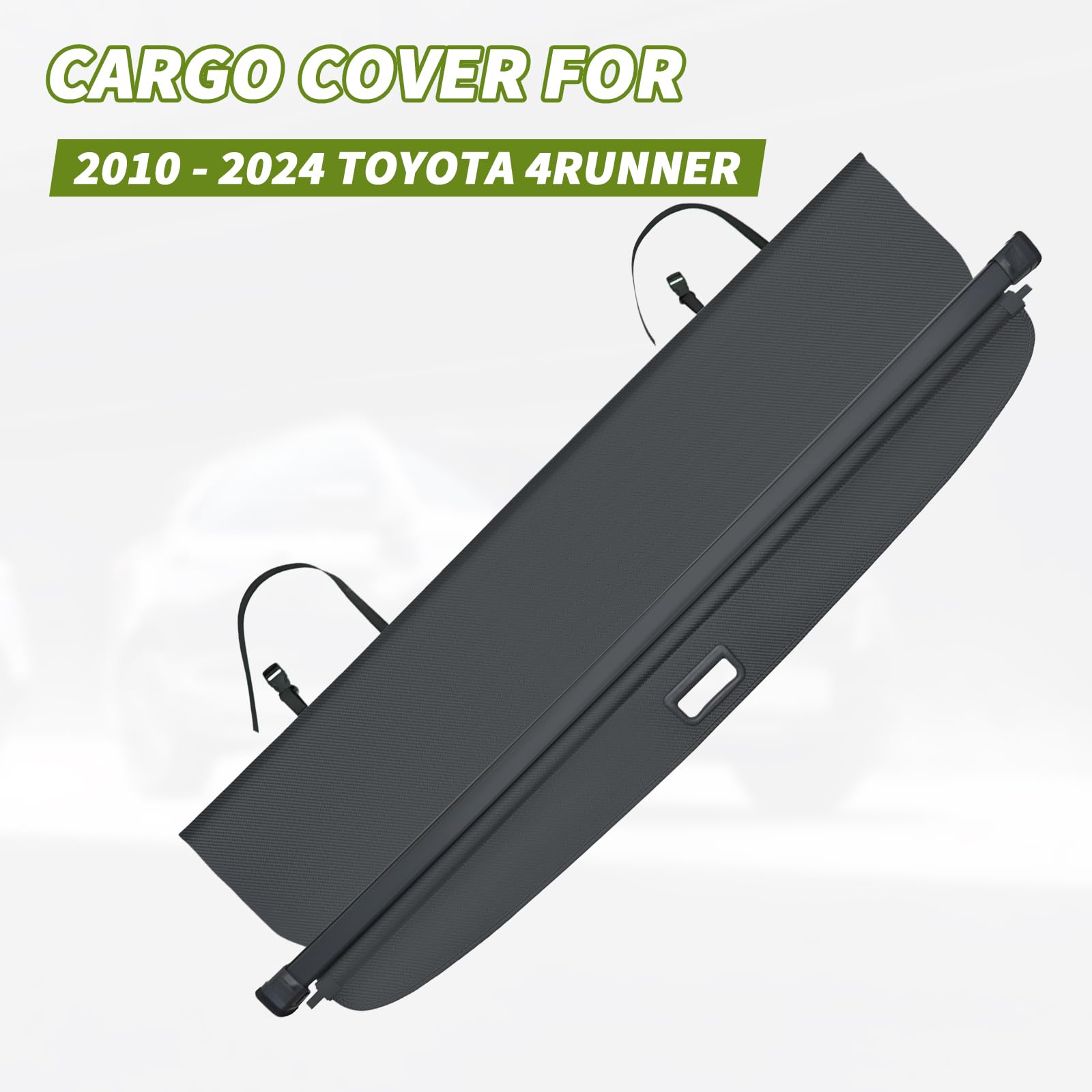 2024-2010 Toyota 4Runner Trunk Cargo Cover - Retractable Privacy Screen with Carbon Fiber Texture, Anti-Peeping Security Shade Car Accessory | Perfect for Road Trips, Camping & Grocery Hauling
