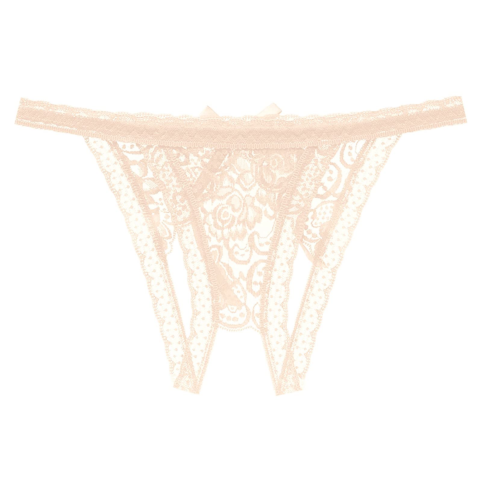 Sexy Open Crotch Lace Panties for Women - Low Waist Hipster Underwear with Lace Trim | Perfect for Romantic Nights, Lingerie Collection & Sensual Occasions