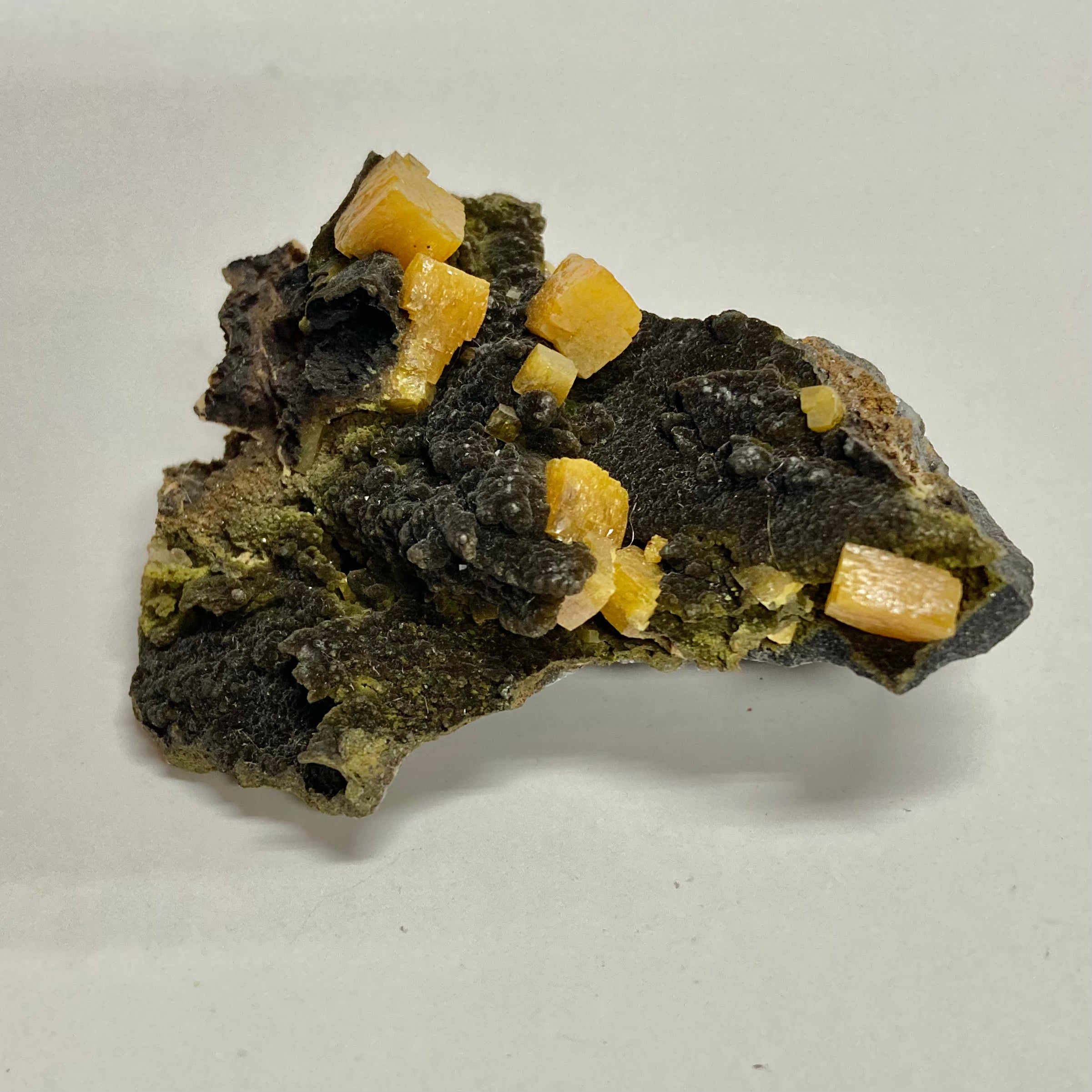 Natural Wulfenite Mimetite Mineral Specimen - Rare Collectible Crystals for Display & Healing | Perfect for Home Decor, Meditation & Crystal Collections