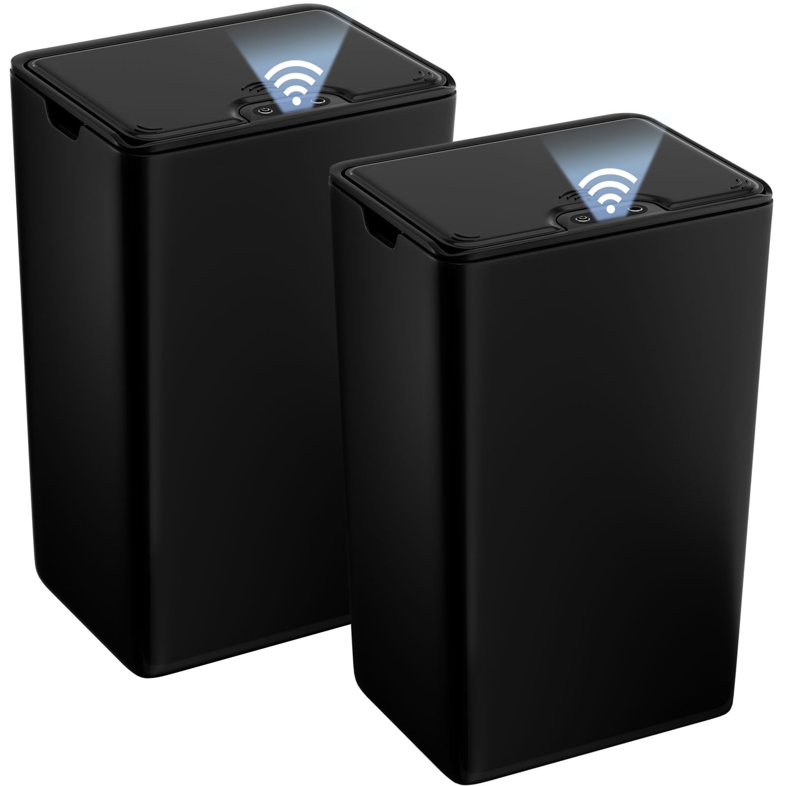 2-Pack Touchless Automatic Trash Can with Lid - 4 Gallon Slim Waterproof Motion Sensor Smart Garbage Bin for Bathroom, Bedroom, Office & Living Room | Hands-Free Waste Disposal Solution for Home & Workspaces