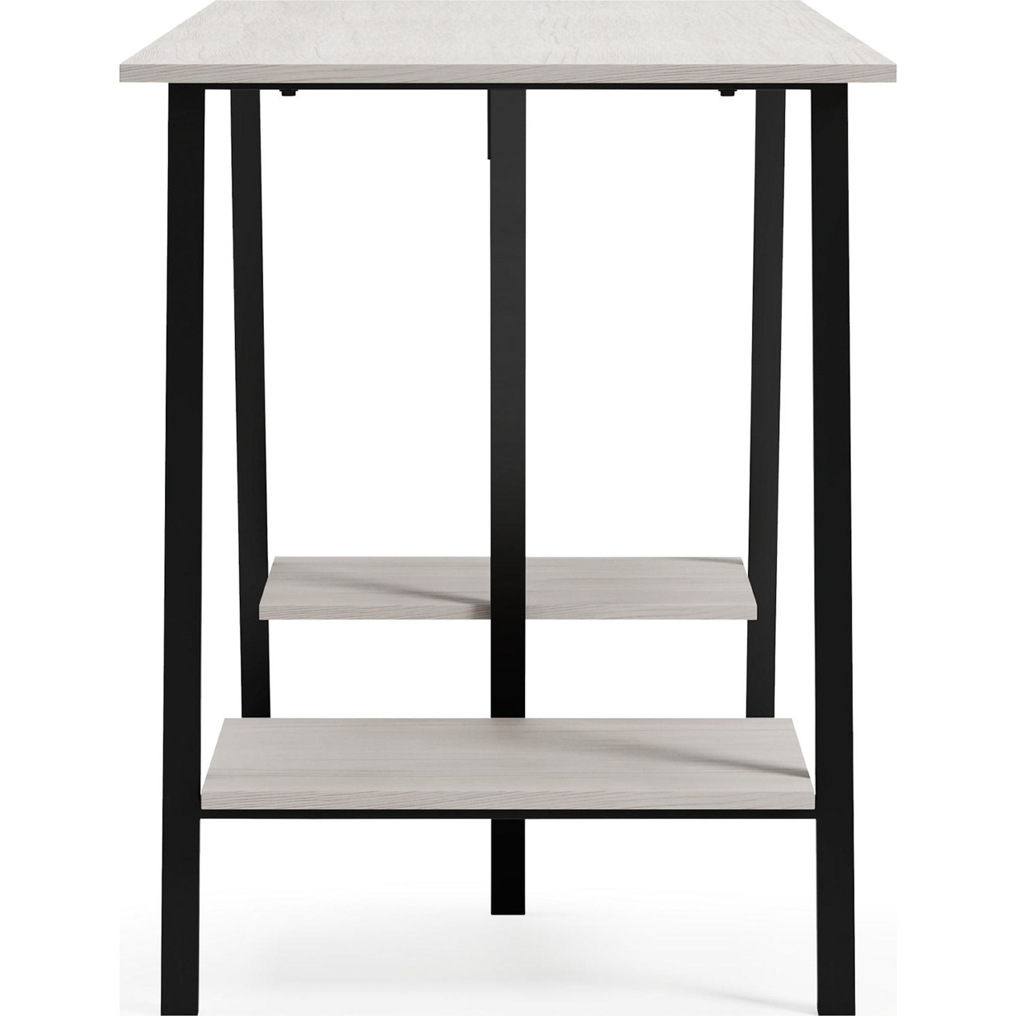 Bayflynn Modern Office Desk - White & Black - Perfect for Home Office, Study Room, and Workspace Setup