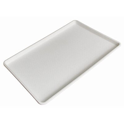 Winco 26 x 18 Inch White Fast Food Serving Tray - Durable Plastic Restaurant Tray for Cafeterias, Buffets, and Food Service Businesses