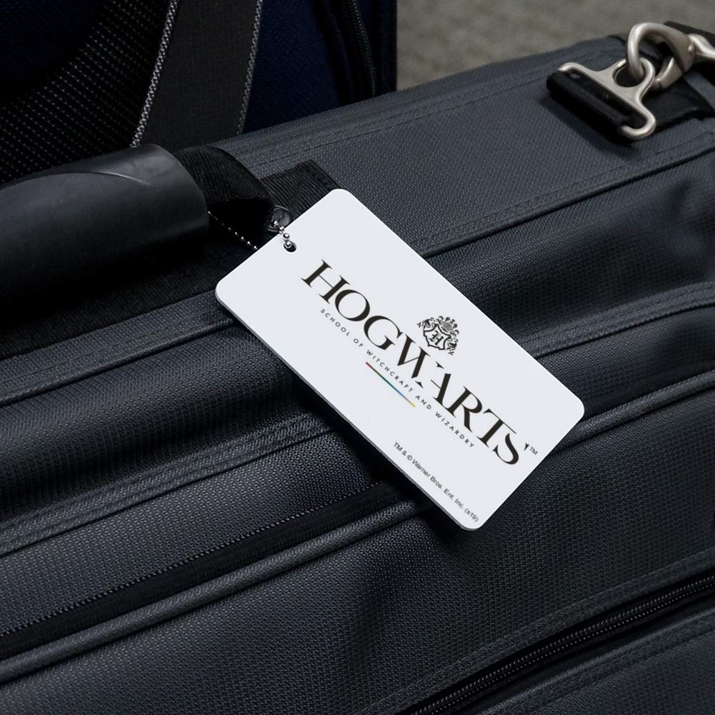 Harry Potter Hogwarts Logo Luggage Tag - Modern Suitcase ID Card for Carry-On Bags - Perfect for Travel, Cosplay, and Harry Potter Fans