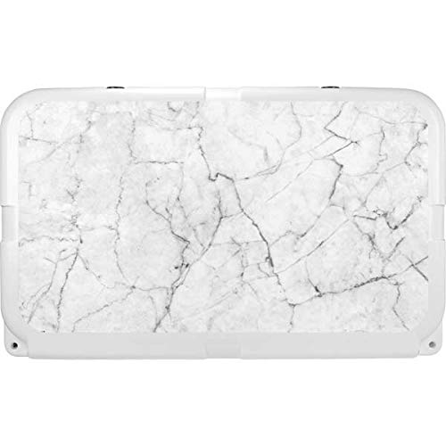 Skinit Decal Skin for YETI Tundra 45 Hard Cooler - Premium White Marble Design | Protective Vinyl Wrap for Outdoor Adventures, Camping & Tailgating