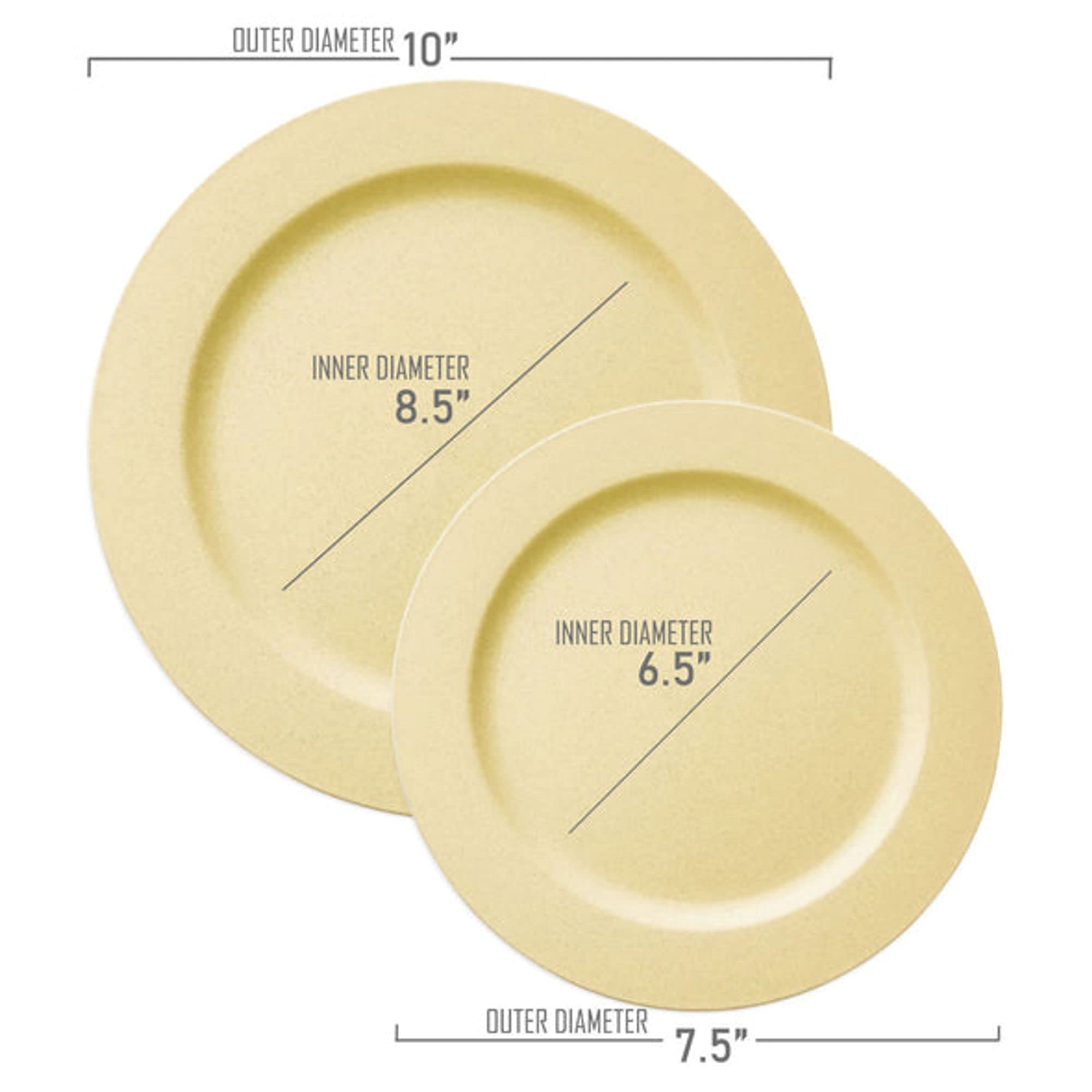 Elegant Disposable Plastic Party Dinnerware Set - Matte Dinner Plates, Salad Plates, Cutlery (Spoons, Forks, Knives) & Cups Bulk 60-Piece Set for Weddings, Birthdays, Catering & Events - Bright Yellow