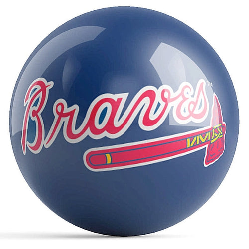 Official MLB Atlanta Braves Logo Bowling Ball - Perfect for Bowling Leagues, Tournaments & Braves Fans - Great Gift for Sports Enthusiasts