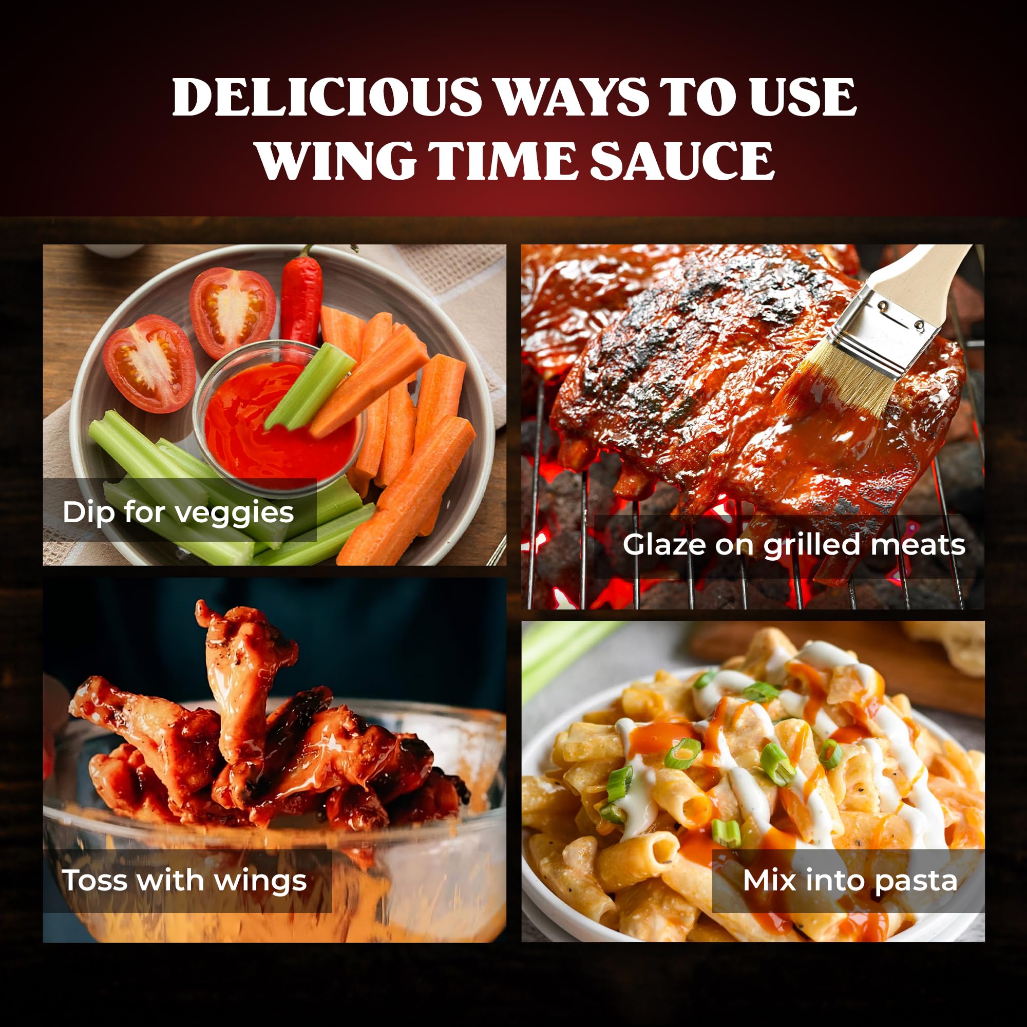 Best Buffalo Wing Sauce - Wing Time Hot Sauce, 13oz (Pack of 2) - Perfect for Game Day, Parties & BBQ | Authentic Restaurant-Style Spicy Chicken Wing Sauce