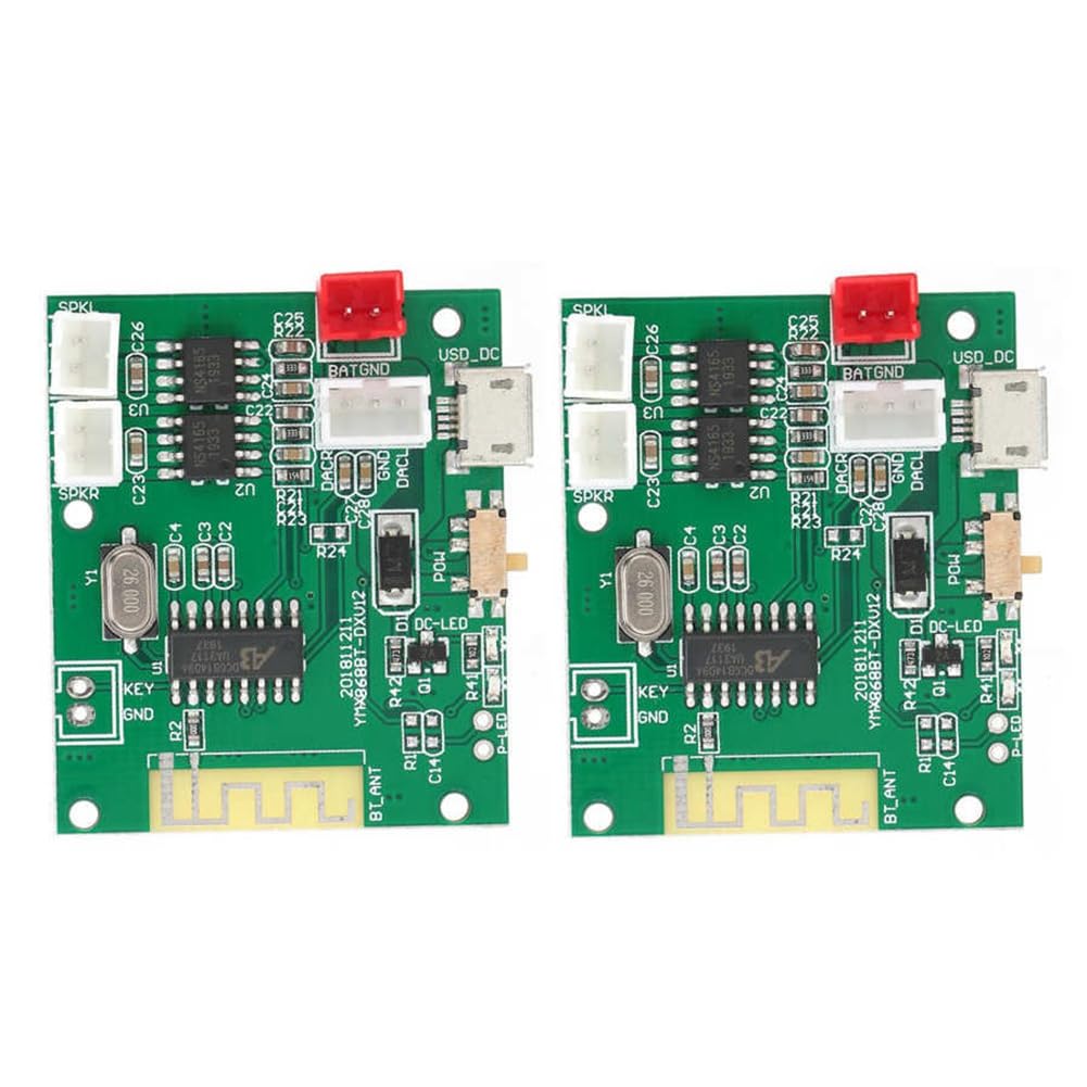 Xptieeck 1 Pair Stereo Power Amplifier Board Module - 5W Dual Channel Audio Amp for 3.7-5V Speakers - Perfect for DIY Audio Projects, Portable Speakers & Home Theater Systems