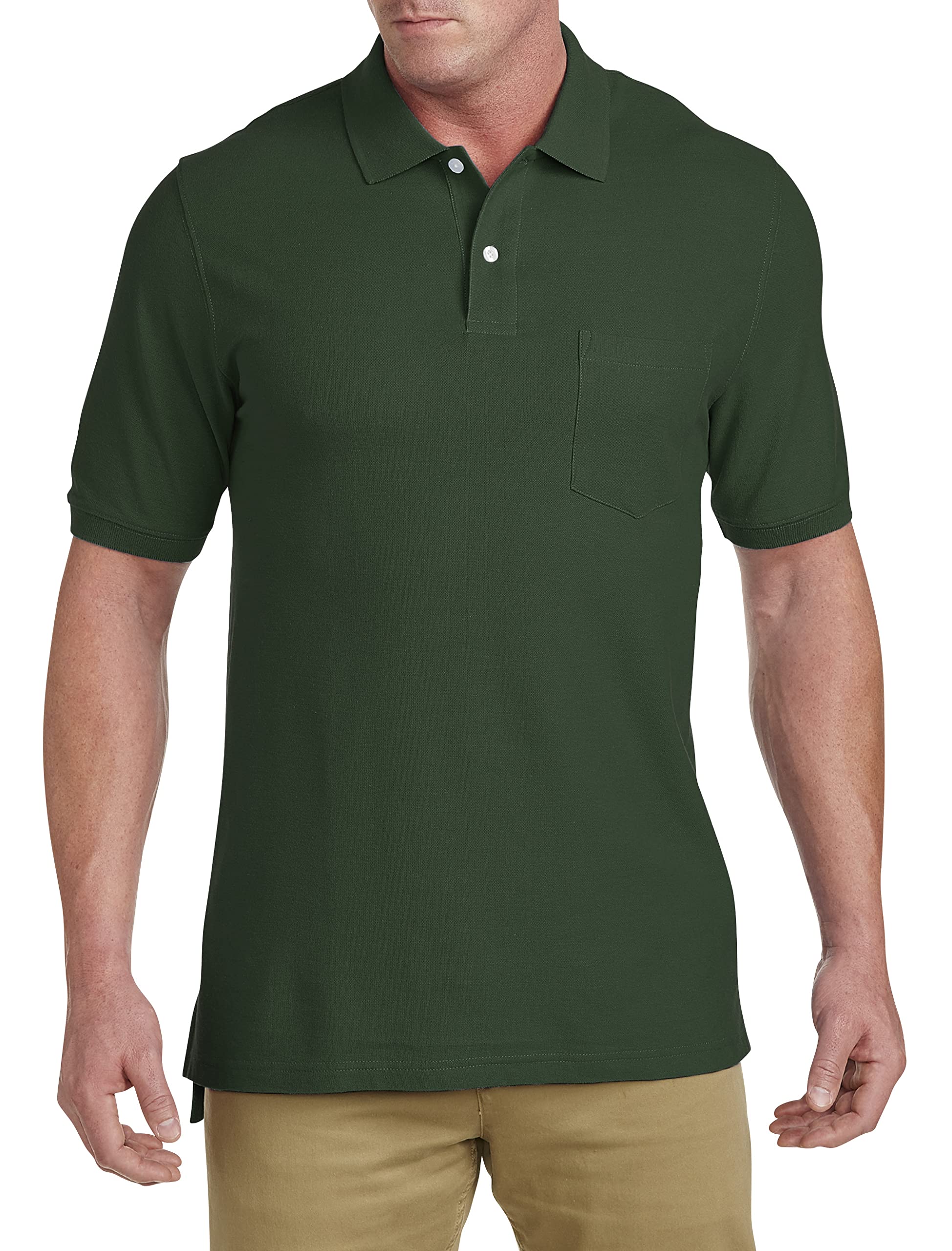 DXL Big and Tall Pocket Piqué Polo Shirt for Men - Comfortable Cotton Golf & Casual Wear - Harbor Bay Collection