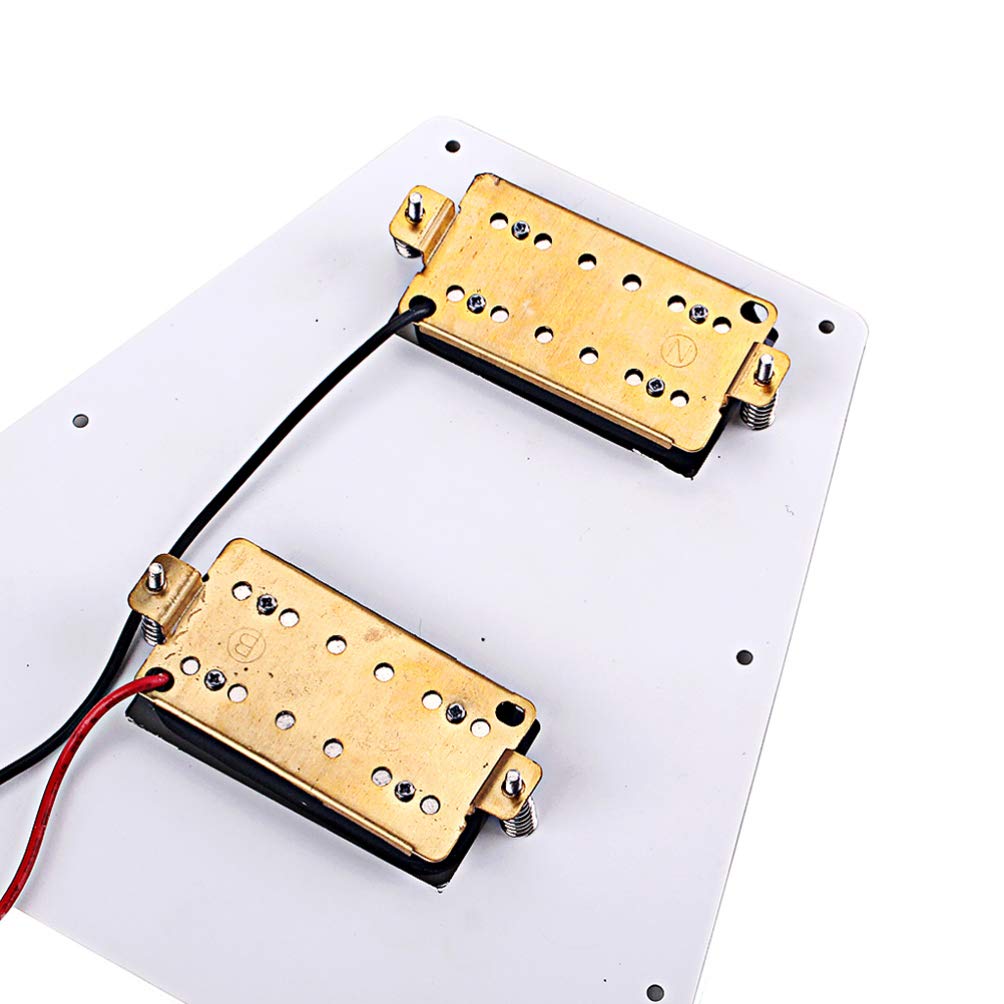 Milisten 3-Ply Prewired Guitar Pickguard with Screws - White Electric Guitar Scratch Plate Replacement for Bass & Guitar | Perfect for DIY Repairs & Custom Upgrades