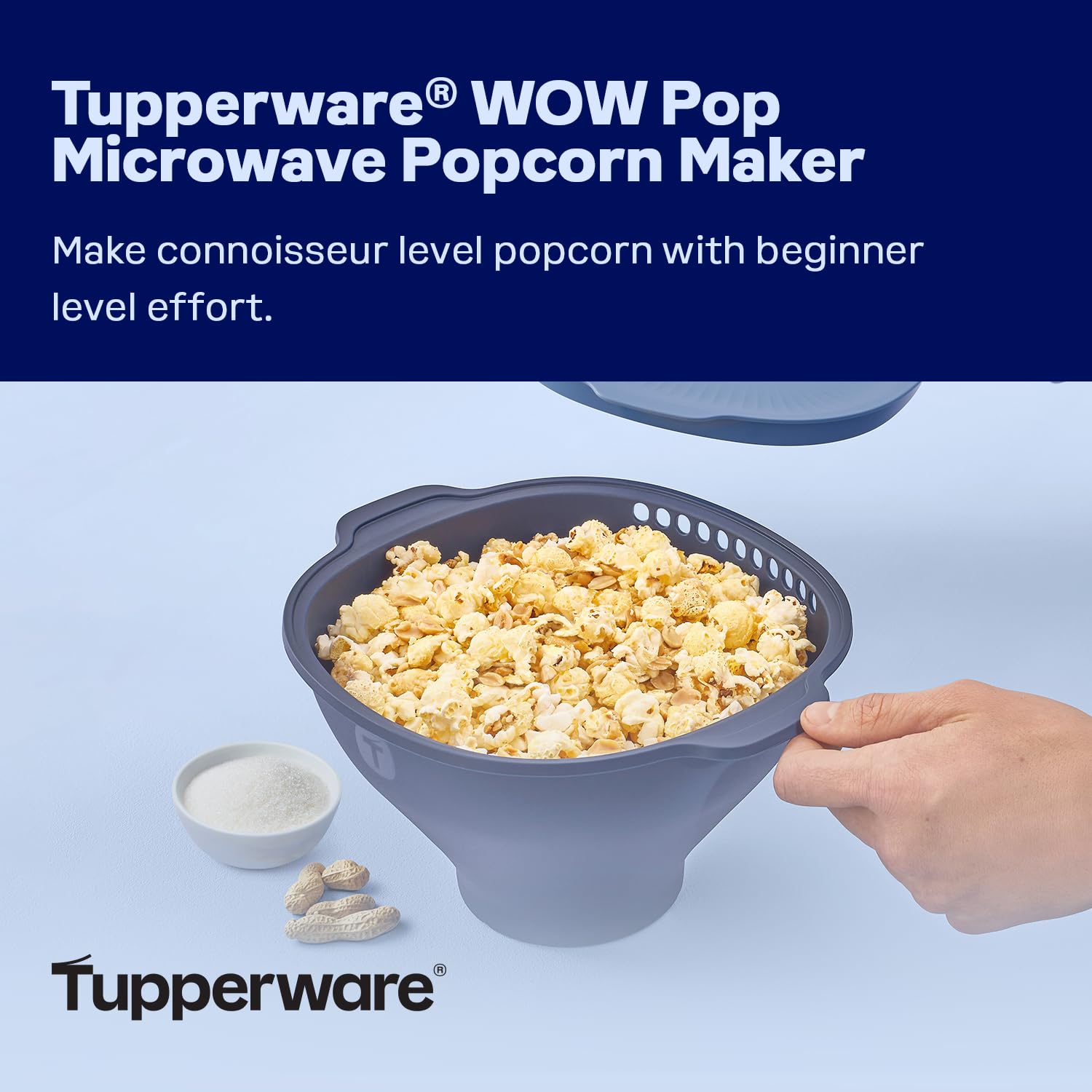 Tupperware Wow Pop Microwave Popcorn Maker - BPA-Free, Easy to Use, Quick & Healthy Snack for Movie Nights, Parties & Family Time