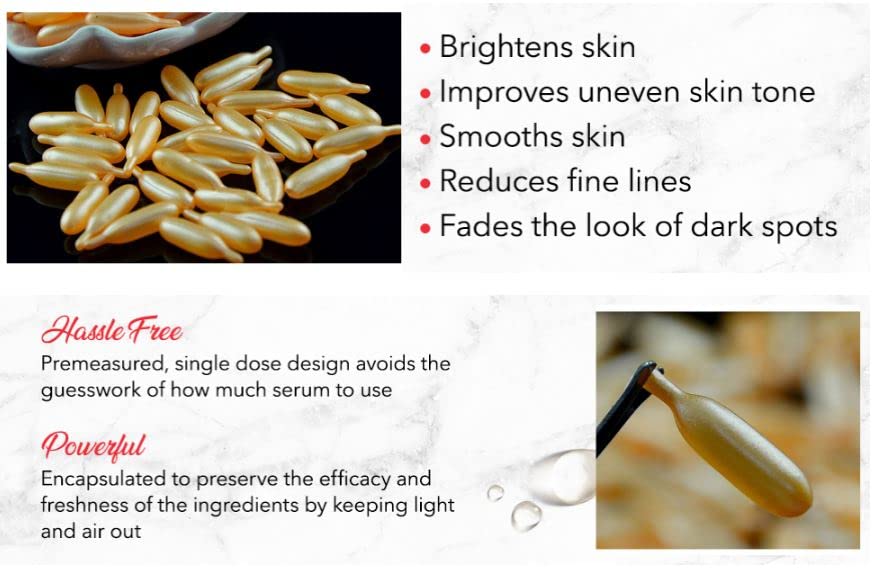 AGLEY 60-Piece Face Capsule Set for Glowing Skin - Hydrating & Brightening Facial Treatment for Daily Skincare Routine & Special Occasions