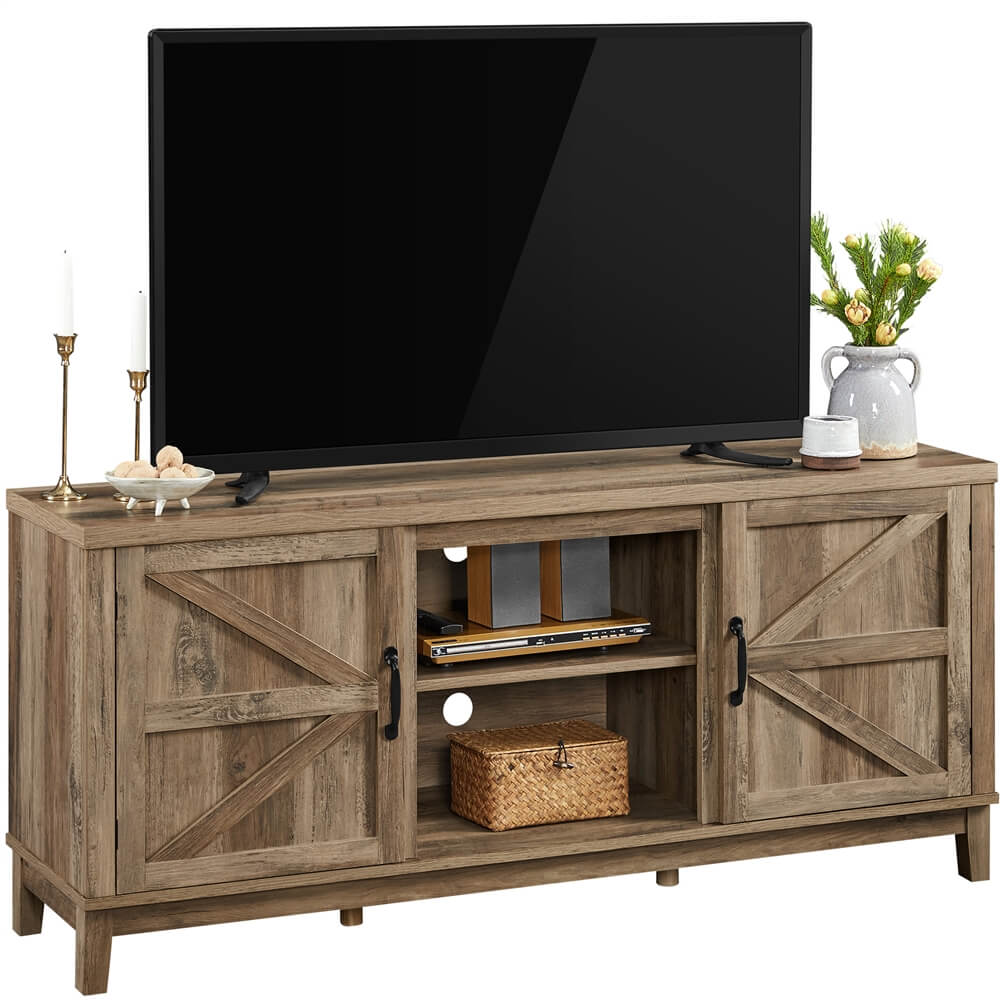Yaheetech TV Stand for 65 Inch Flat Screen TVs - Modern Entertainment Center with Storage Shelves for Living Room, Bedroom & Home Theater
