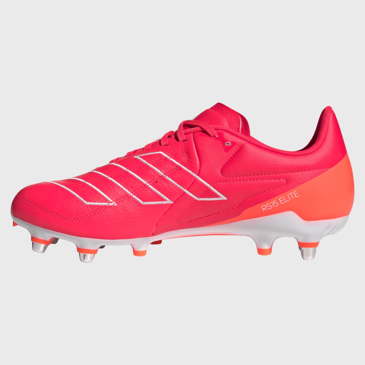 Adidas RS 15 Elite SG Rugby Cleats - Men's Soccer Football Boots in Lucid Red | Firm Ground Studs for Rugby & Soccer Matches, Training, and Outdoor Sports