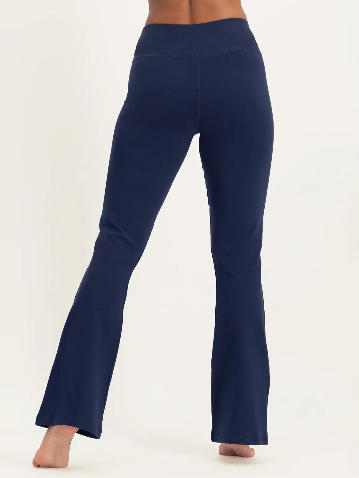 Urban Goddess Anandafied Flared Yoga Pants for Women - High Waisted Stretchy Workout Leggings in Midnight Black | Perfect for Yoga, Gym & Lounge Wear