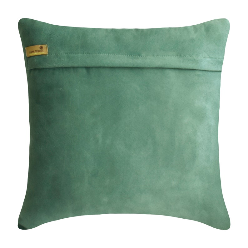 Aureate Teal Teal Suede Decorative Euro Sham Pillow Cover - Luxurious Home Decor for Bedroom, Living Room & Sofa
