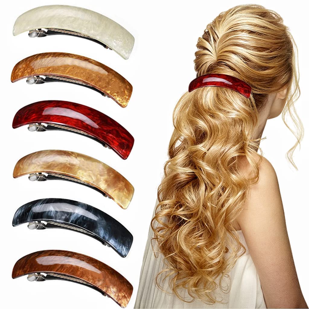 Retro French Hair Barrettes for Women - 4 Colors & Styles for Everyday Elegance