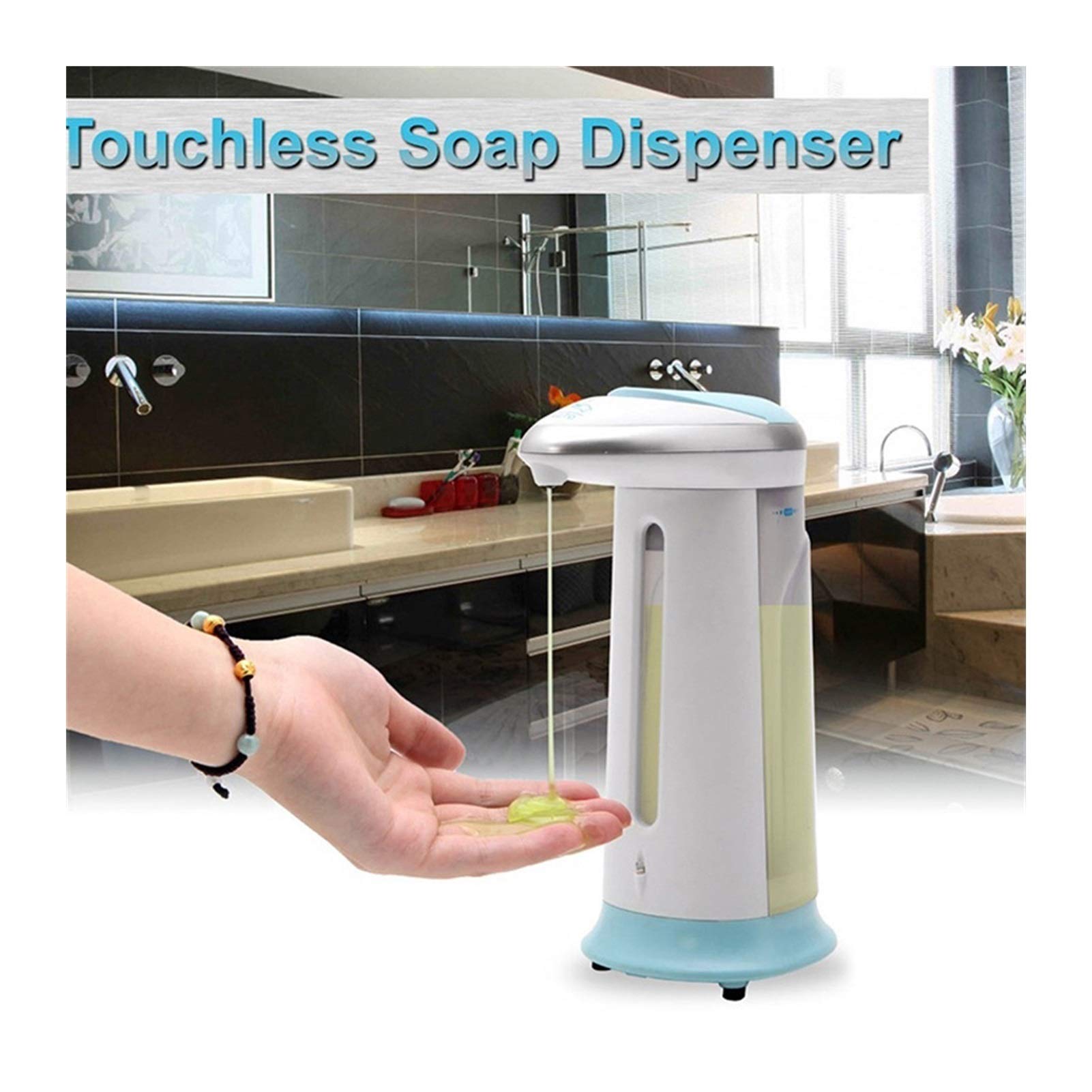 Touchless Automatic Soap Dispenser 13.53oz/400ml - Hands Free Motion Sensor Liquid Soap Dispenser for Kitchen, Bathroom, Countertop - Ideal for Home, Office, and Public Restrooms to Promote Hygiene and Convenience