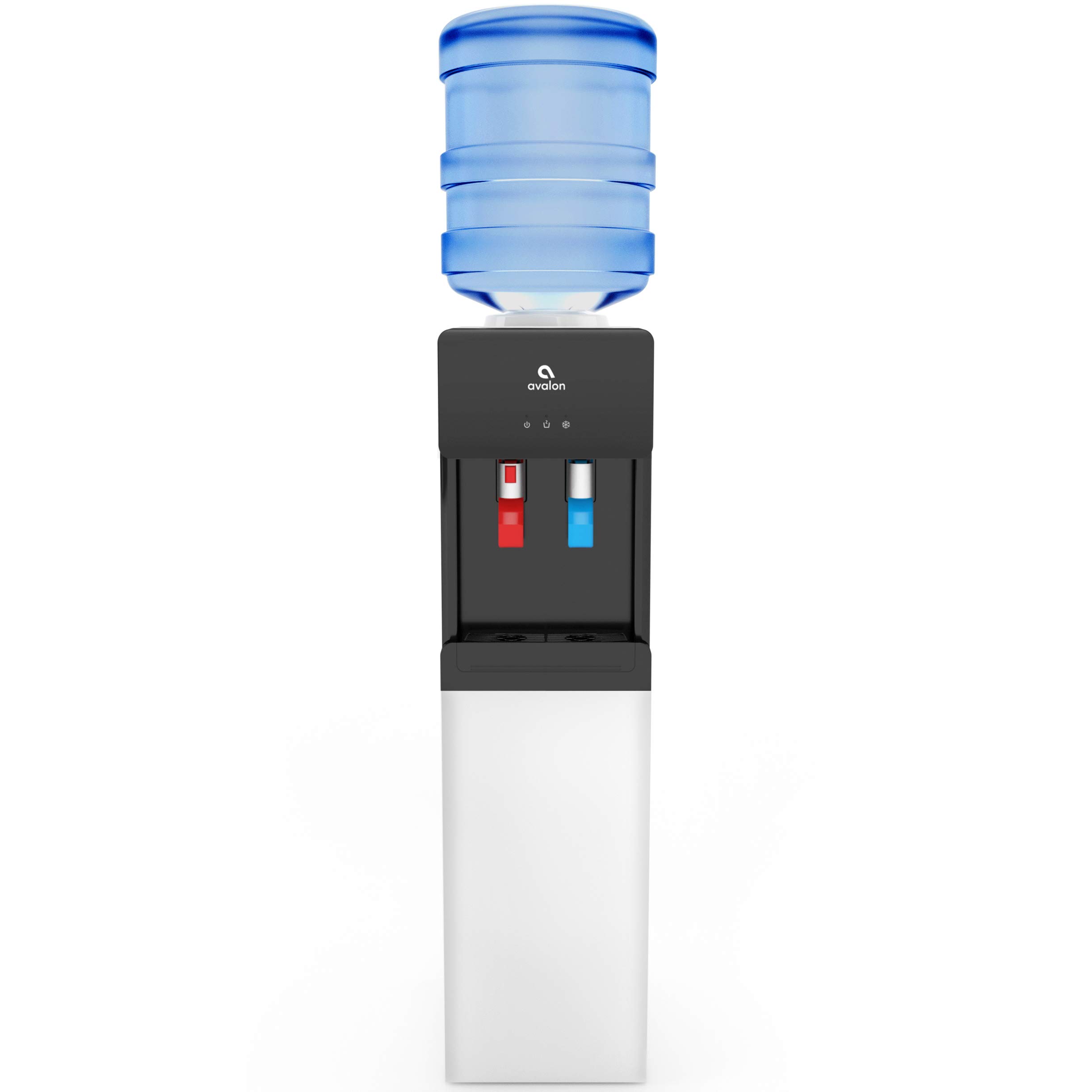 Avalon A2 Top Loading Water Cooler Dispenser - Hot & Cold Water with Child Safety Lock, Slim Space-Saving Design for 3 & 5 Gallon Bottles - UL/Energy Star Certified (White) - Perfect for Home, Office, or Dorm Room Hydration