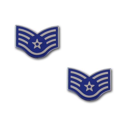 US Air Force Metal Chevron - Staff Sergeant Rank Insignia | Military Uniform Accessory for Formal Events & Ceremonies