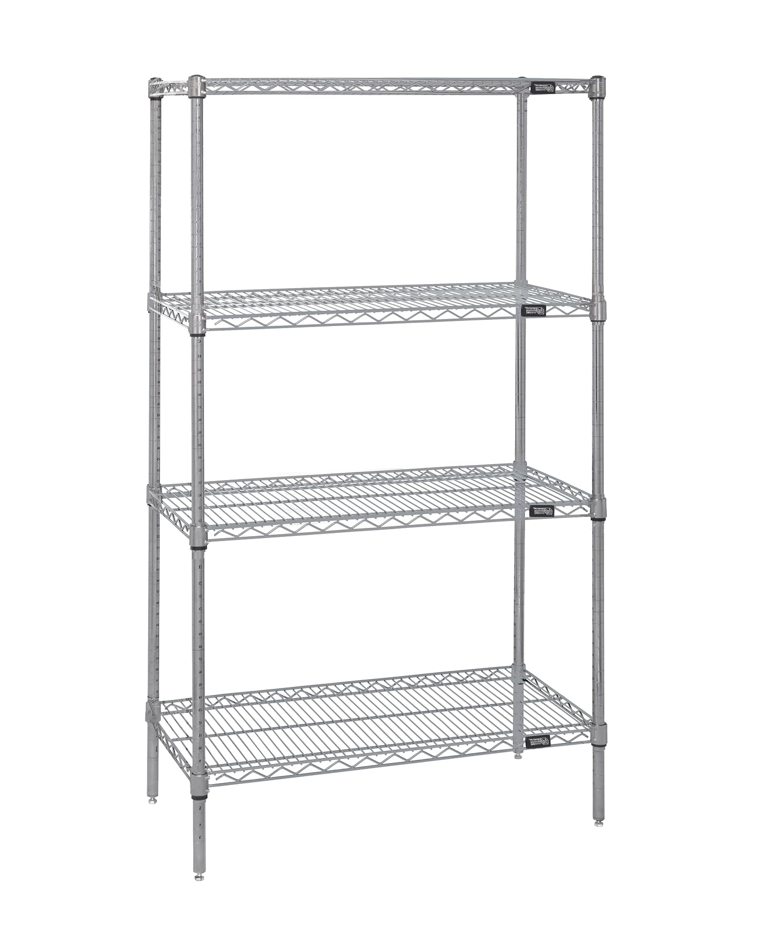 Quantum Storage Systems WR86-1848S Stainless Steel Wire Shelving Starter Kit - 4 Shelves, 86