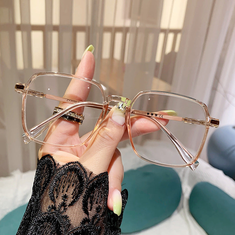 Stylish Women's Large Frame Anti Blue Light Reading Glasses - Fashionable & Versatile Eyewear for Work, Screen Time & Reading