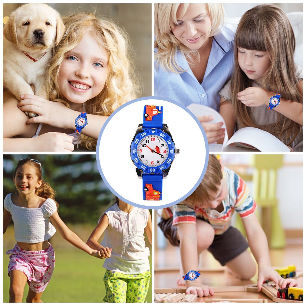 **3D Cartoon Waterproof Kids Watch for Girls Age 3-8 - Cute & Durable Toddler Watch - Perfect Gift for Birthdays, Christmas & Outdoor Play**