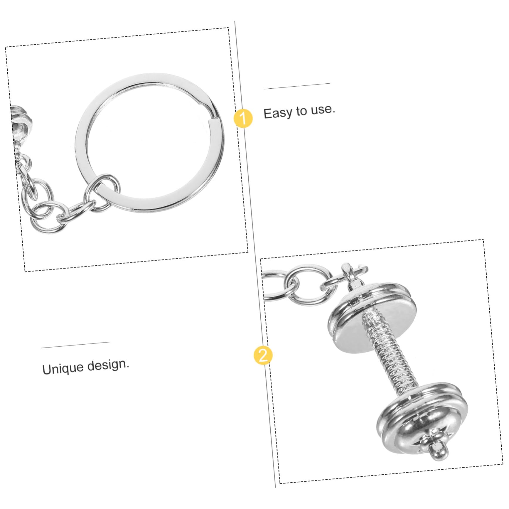 Portable Dumbbell Keychain - Gym & Fitness Keyring for Workout Enthusiasts - Bodybuilding Jewelry Gift for Men & Women - Perfect for Gym Bags, Keychains, and Fitness Motivation