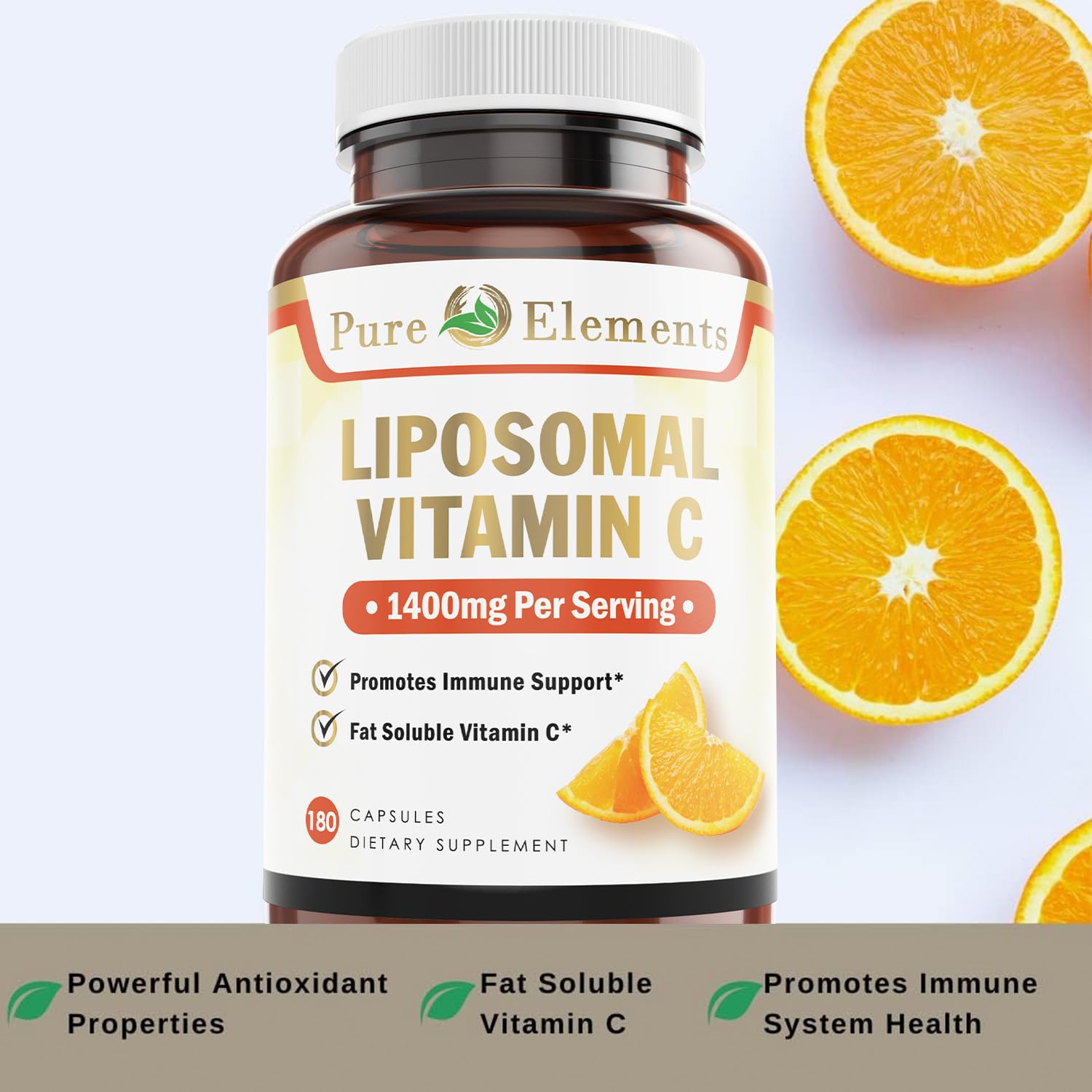 Liposomal Vitamin C 1000mg Dietary Supplement - Non-GMO, Soy Free, Gluten Free Capsules for Immune Support & Antioxidant Boost - Perfect for Daily Wellness & Travel