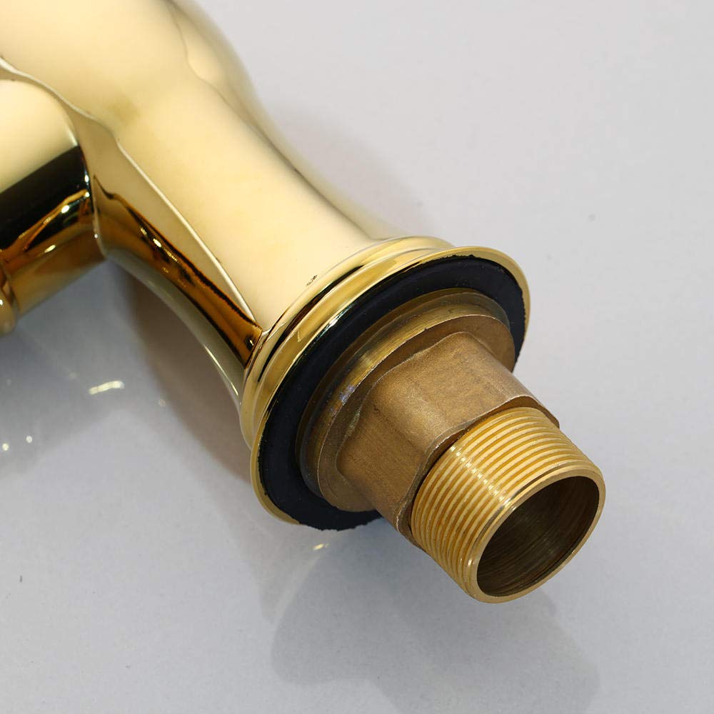 Premium Brushed Brass Kitchen Faucet - Gold Hot & Cold Water Mixer Tap with Pull-Down Sprayer for Sink & Vegetable Washing | Modern Luxury for Farmhouse & Contemporary Kitchens